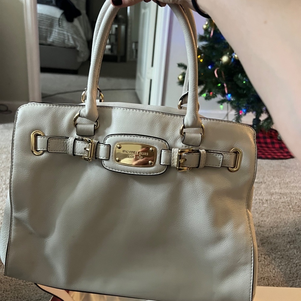Original Michael Kors Cream Saffiano Handbag - Large Soft Leather